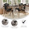 Flash Furniture Marseille French Bistro Stacking Chair w/Arms, Black Textilene and Bamboo Print Aluminum Frame, 4PK 4-SDA-ADS642108-BK-NAT-GG - alternate 9